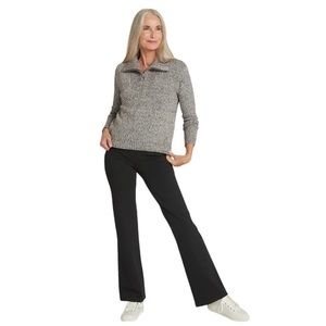 Betabrand Boot-Cut Classic Dress Pant Yoga  Pant Charcoal‎ Grey Size Large Long